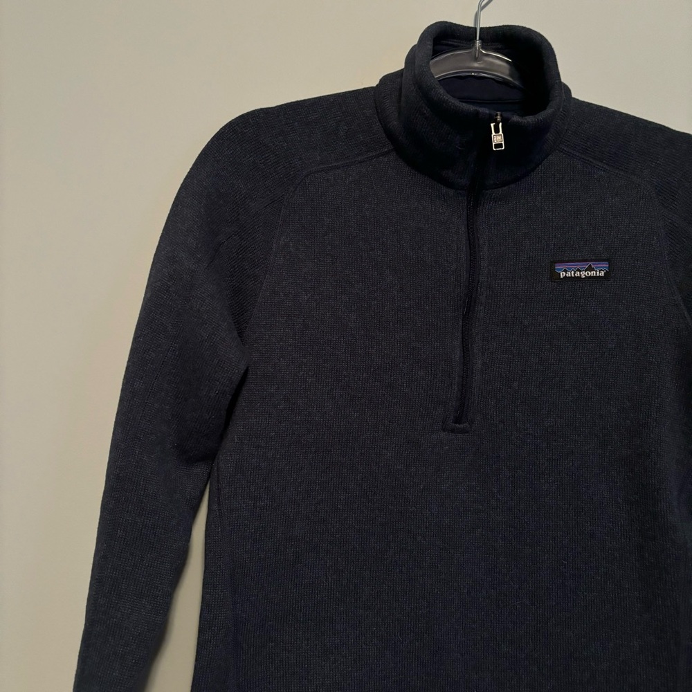 Patagonia Better Together Navy Sweater Quarter Zip Fleece Jacket sz Small